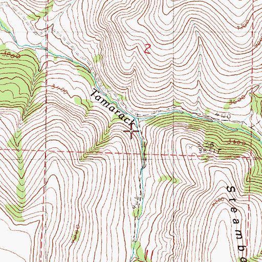 Topographic Map of Yellow Jacket Creek, OR