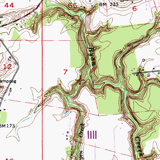 Topographic Map of Yergen Creek, OR
