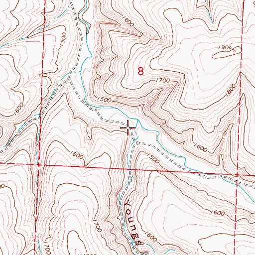 Topographic Map of Youngs Canyon, OR