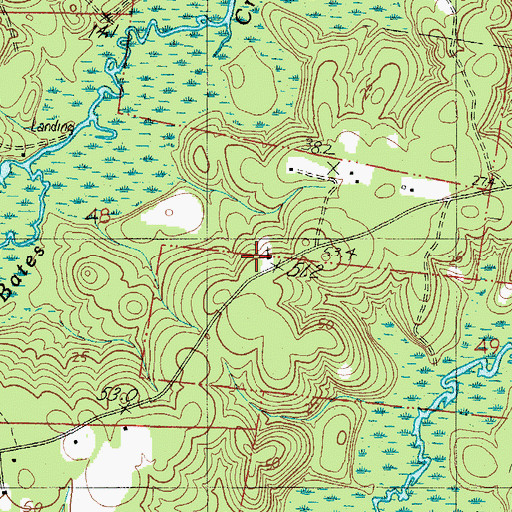 Topographic Map of African Methodist Church, AL