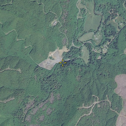 Aerial/Satellite Image of Youngs River Falls, OR