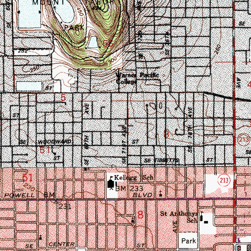 Topographic Map of Pioneer Special Education Program, OR