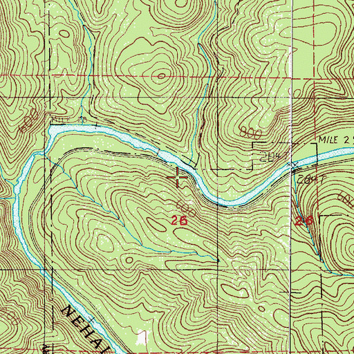 Topographic Map of Yunkers High Bridge, OR