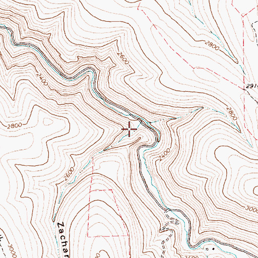 Topographic Map of Zachary Canyon, OR