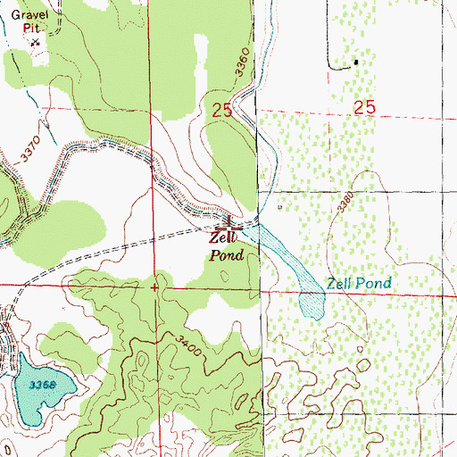 Topographic Map of Zell Pond, OR