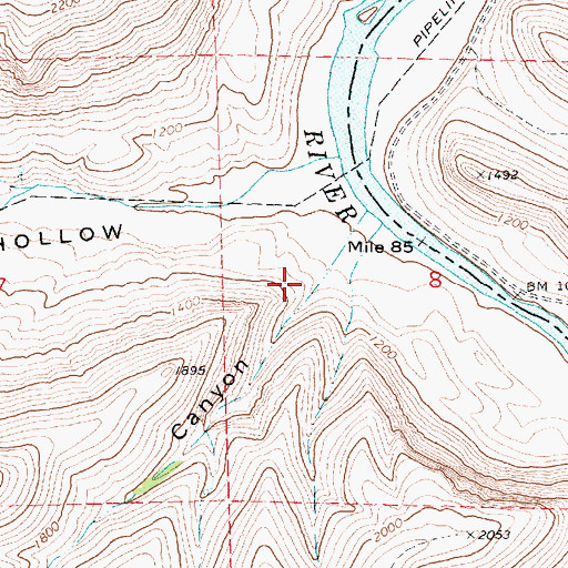 Topographic Map of Zigzag Canyon, OR
