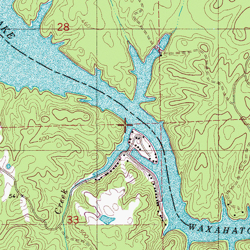 Topographic Map of Aiken Creek, AL