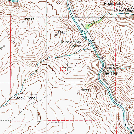 Topographic Map of Lost Gulch, OR