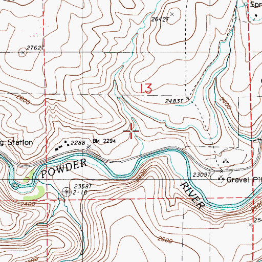 Topographic Map of Long Gulch, OR