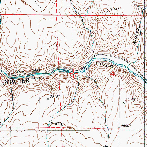 Topographic Map of Rich Creek, OR