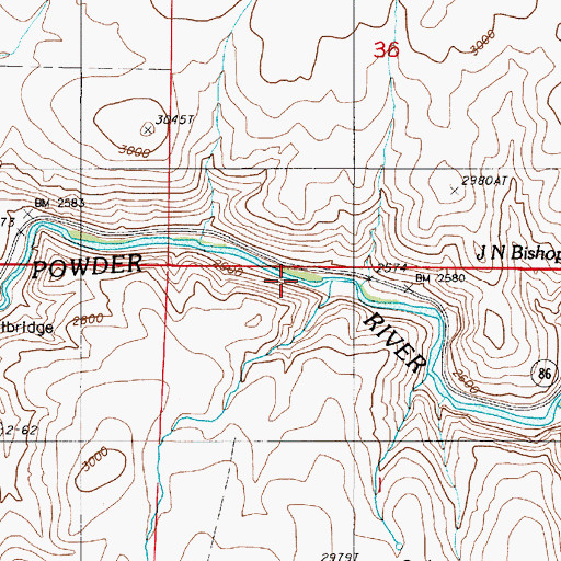 Topographic Map of Crenshaw Gulch, OR