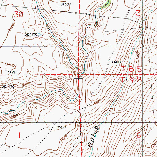 Topographic Map of Thorn Gulch, OR
