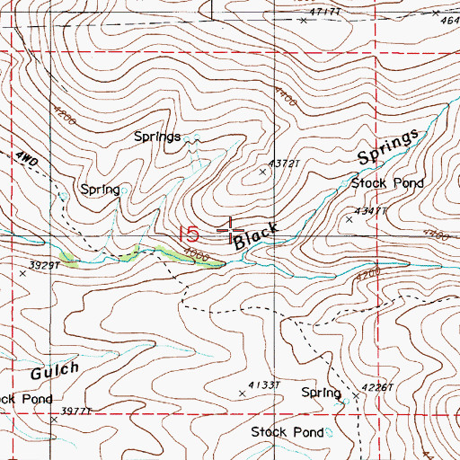 Topographic Map of Olsen Gulch, OR