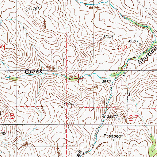 Topographic Map of Buckhorn Gulch, OR