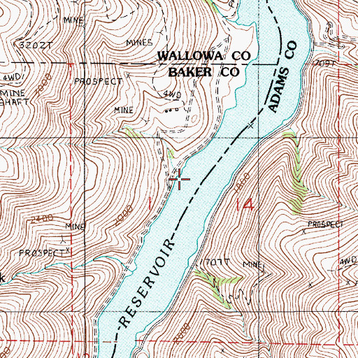 Topographic Map of McDougal Creek, OR