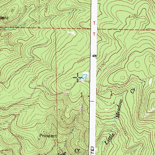 Topographic Map of Rainbow Reservoirs, OR