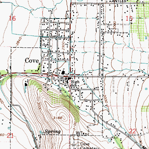 Topographic Map of Hulick Branch, OR