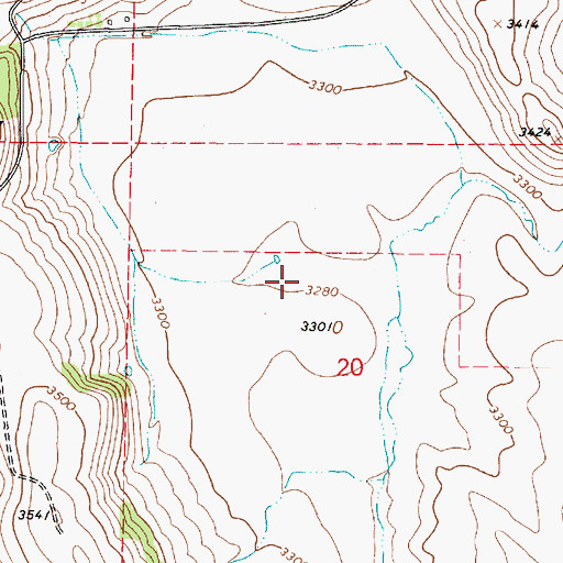 Topographic Map of Elk Flat, OR