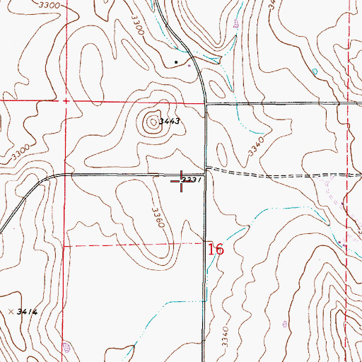 Topographic Map of Elk Flat (historical), OR