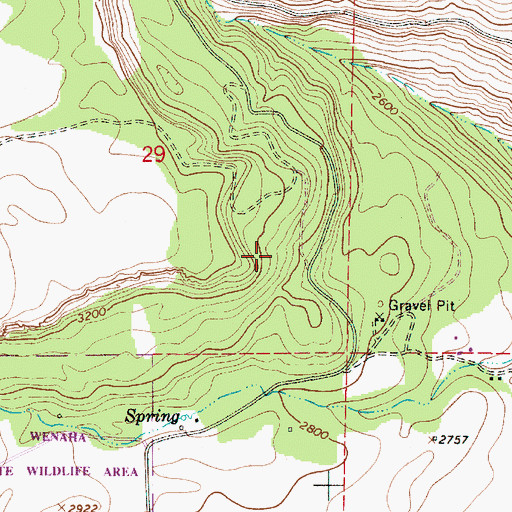 Topographic Map of McNeils Spring, OR