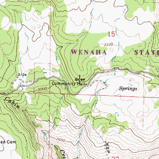 Topographic Map of Eden, OR