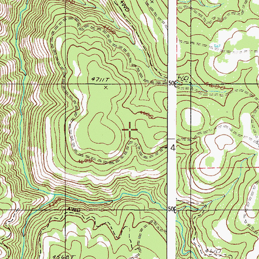 Topographic Map of Hidden Ridge, OR