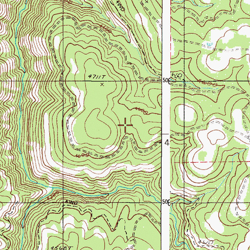 Topographic Map of Hidden Ridge, OR