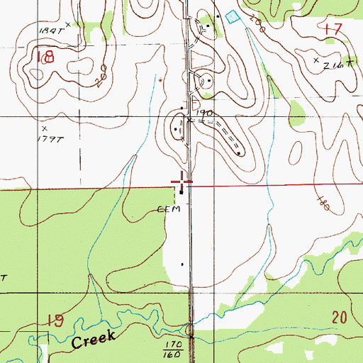 Topographic Map of Aimwell Church, AL