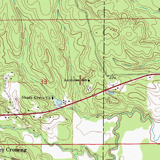 Topographic Map of Airmount Church, AL
