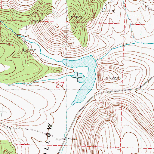 Topographic Map of Fopiano Reservoir, OR