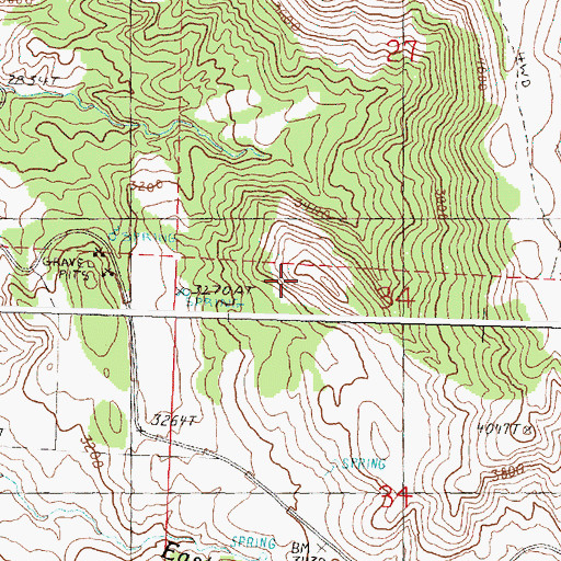 Topographic Map of Schoolhouse Hill, OR