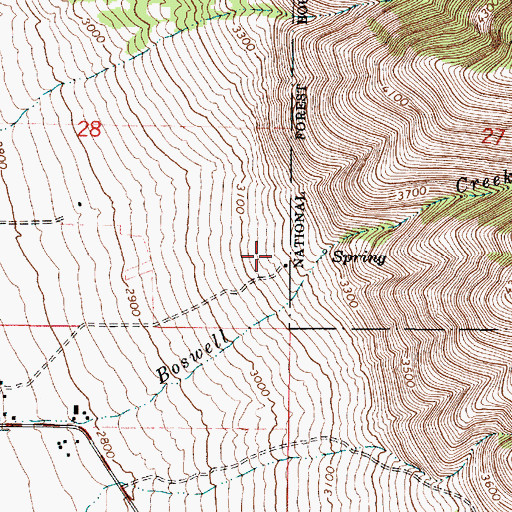 Topographic Map of Hohstadt Reservoir, OR