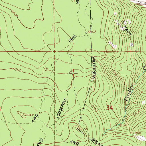 Topographic Map of Lodgepole Spring, OR