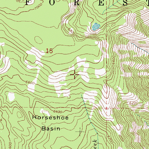 Topographic Map of Horseshoe Spring, OR