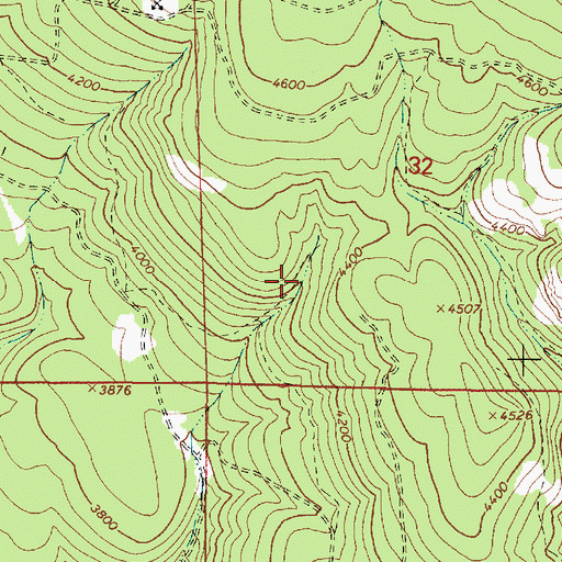 Topographic Map of Ames Spring, OR