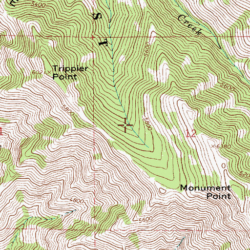 Topographic Map of Burnt Spring, OR