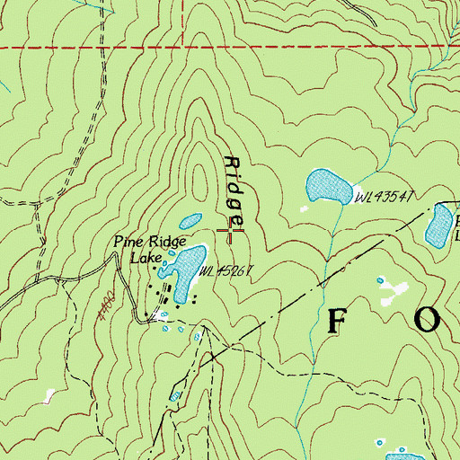 Topographic Map of O A Lake, OR