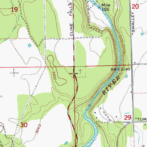 Topographic Map of Tumalo Cemetery, OR