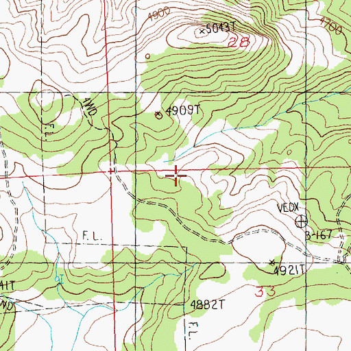 Topographic Map of Bench Reservoir, OR