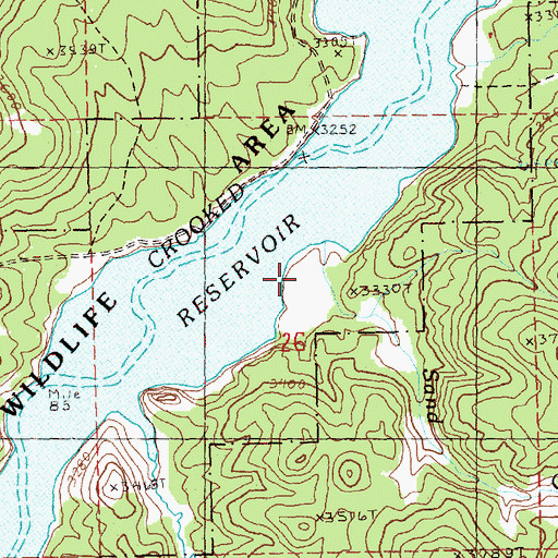 Topographic Map of Sand Creek, OR