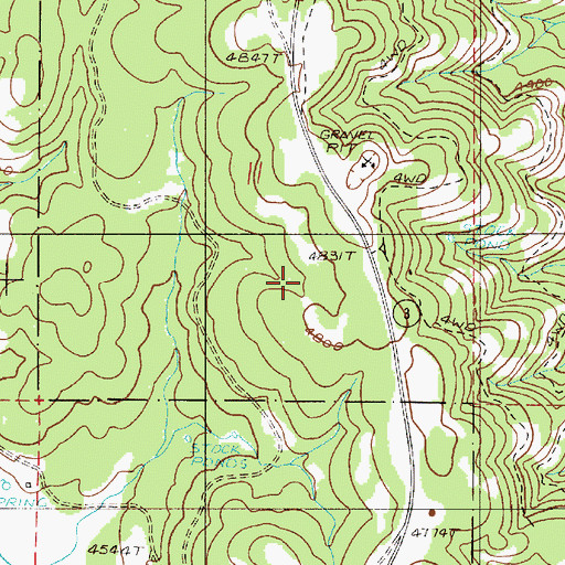 Topographic Map of Weatherspoon Ditch, OR