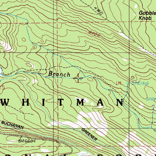 Topographic Map of Fish Lake Branch, OR