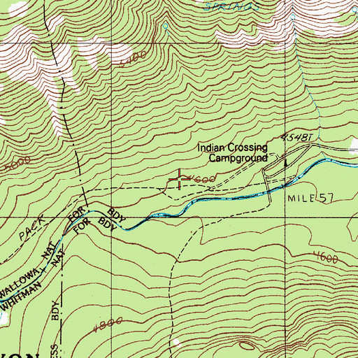 Topographic Map of Pole Creek, OR