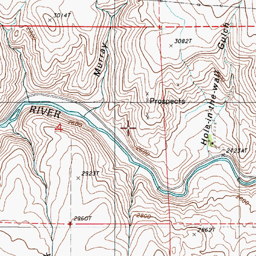 Topographic Map of Murray Gulch, OR