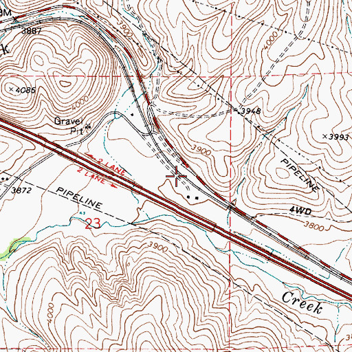 Topographic Map of Aitken (historical), OR