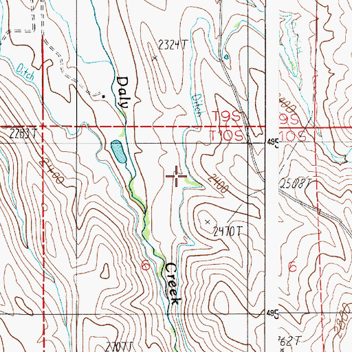 Topographic Map of Siegle Ditch, OR