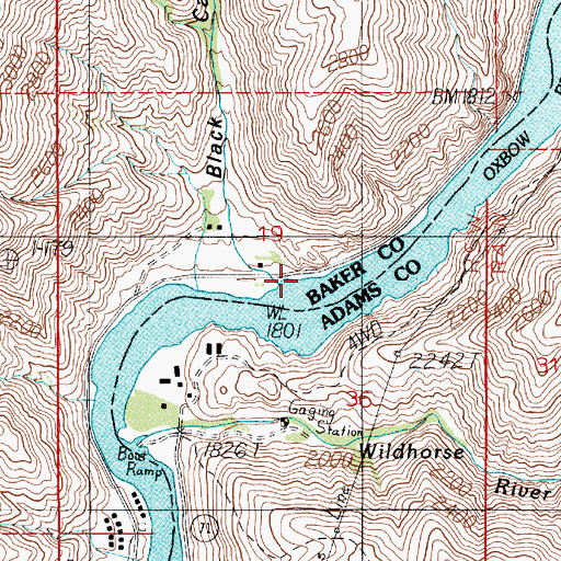 Topographic Map of Oregon Island, OR