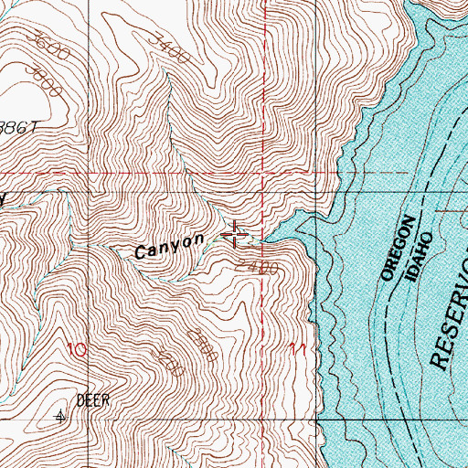 Topographic Map of Ferry Canyon, OR