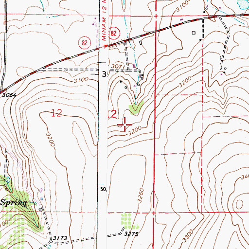 Topographic Map of Parsons Spring, OR