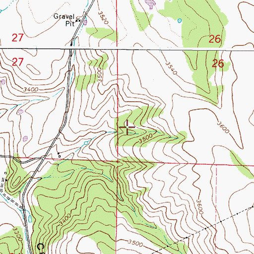 Topographic Map of Waller Reservoir 6, OR